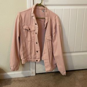 Light Pink Denim Jacket Size Large US 10, EURO 42